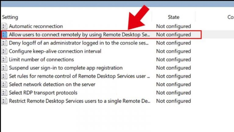 Allow users to connect remotely by using Remote Desktop Services