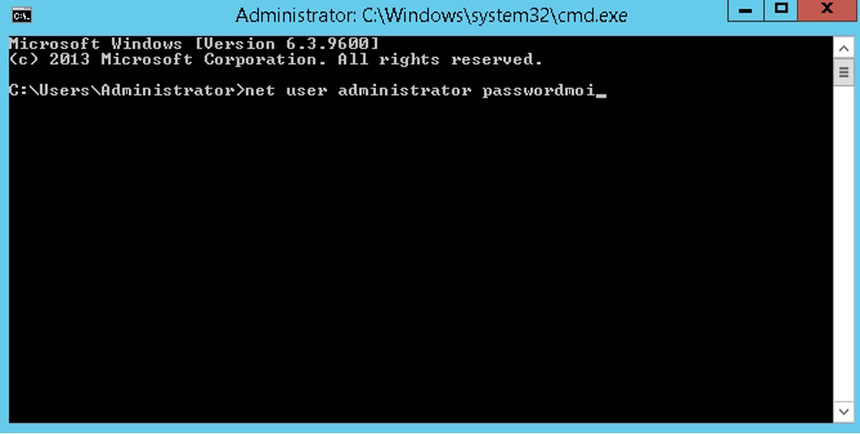 Đổi mật khẩu VPS bằng CMD