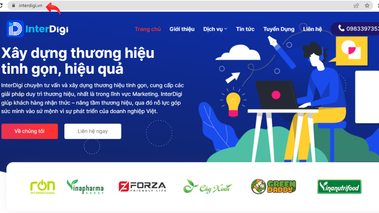 Tên miền interdigi.vn ngắn gọn, dễ nhớ