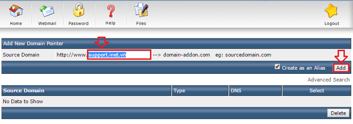 Cấu hình Parked Domain trong DirectAdmin