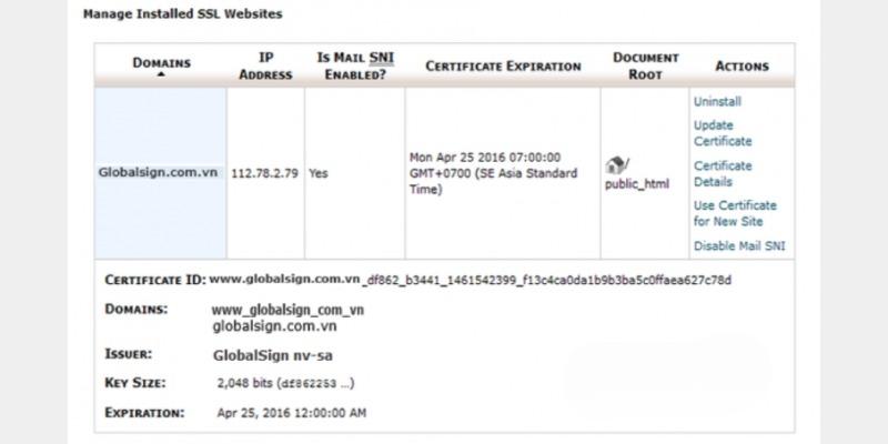 Kiểm tra chứng chỉ SSL