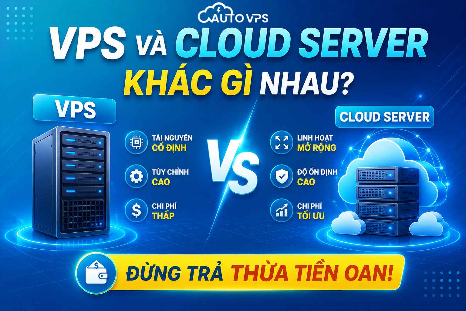 VPS Và Cloud Server Khác Gì Nhau? Đừng Trả Thừa Tiền Oan