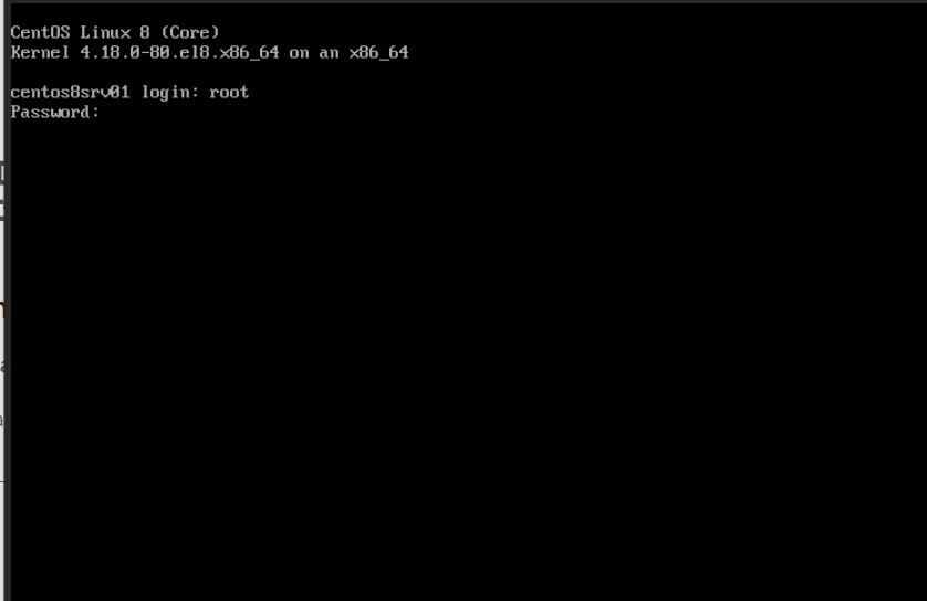 Giao diện khi nhập tài khoản root và mật khẩu