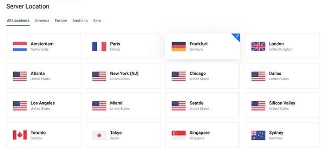 Chọn vị trí đặt Server