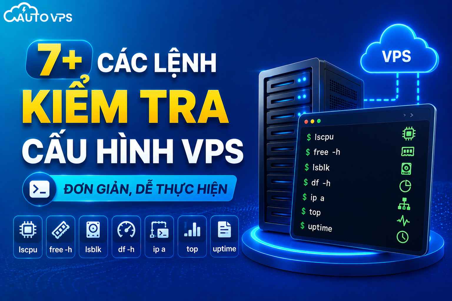 7+ Các Lệnh Kiểm Tra Cấu Hình VPS Đơn Giản, Dễ Thực Hiện