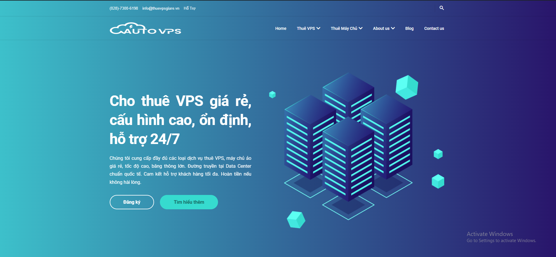 Đơn vị thuê VPS uy tín - thuevpsgiare