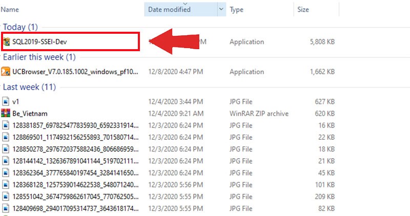 Bước 2 các bước tải, cài đặt SQL Server 2019