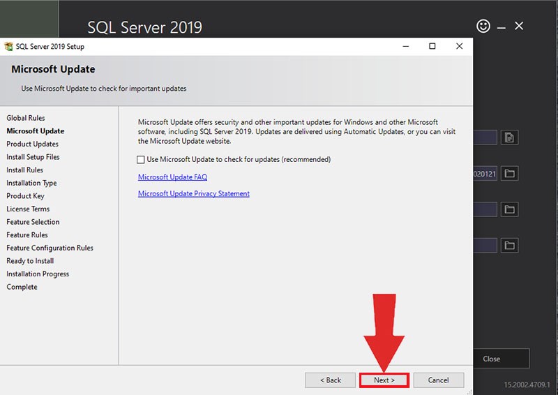 Bước 5 các bước tải, cài đặt SQL Server 2019