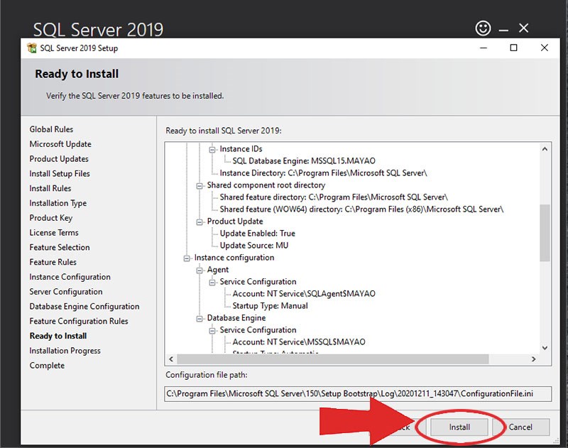 Chọn install để cài đặt