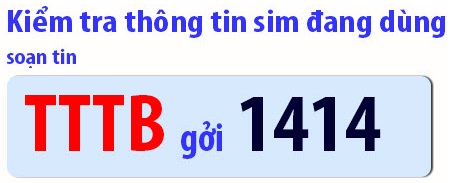 Soạn TTTB gửi 1414 để kiểm tra thông tin sim đang dùng