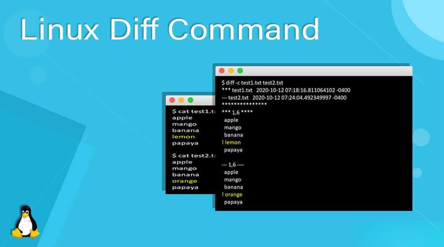 lệnh diff trong linux