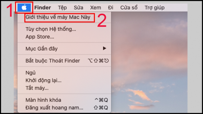Chọn Giới thiệu về máy Mac này