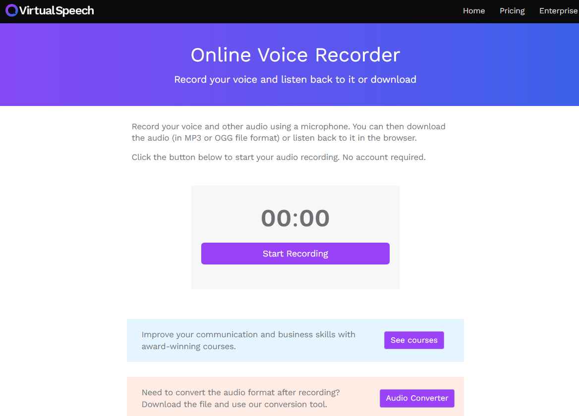 Giao diện Virtual Speech