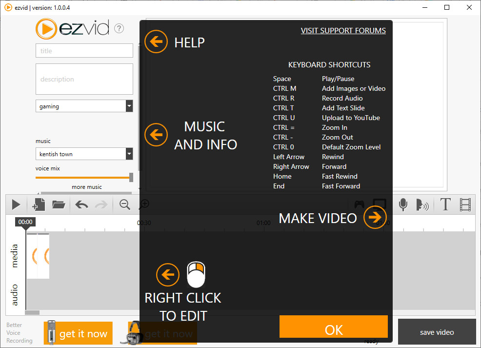 Phần mềm quay màn hình Ezvid Video Maker 