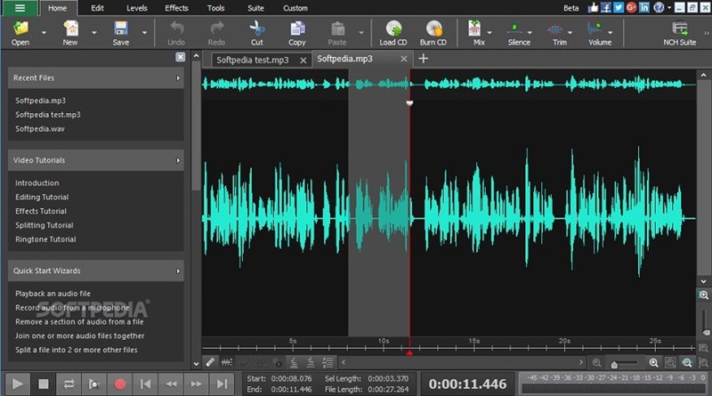 Phần mềm thu âm có chất lượng âm thanh cao - WavePad