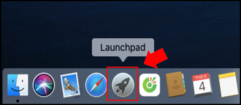Mở Launchpad 