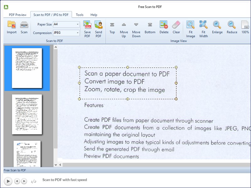 Phần mềm Scan Free Easy Scan to PDF