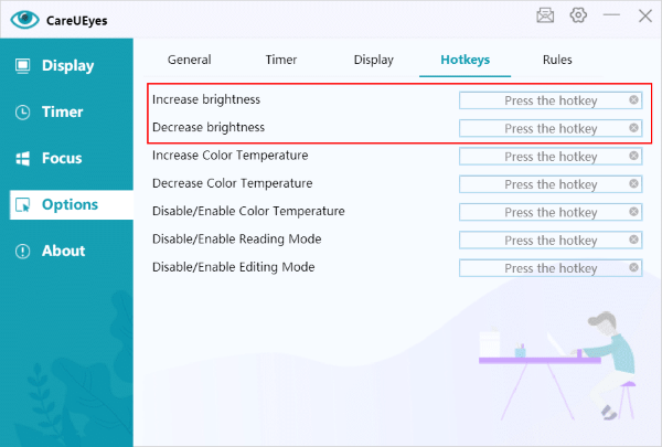 Phần mềm chỉnh độ sáng màn hình pc - CareUEyes Screen Dimmer 
