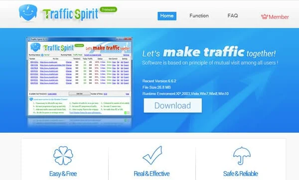 Phần mềm tăng Traffic cho website - TRAFFICE SPIRIT