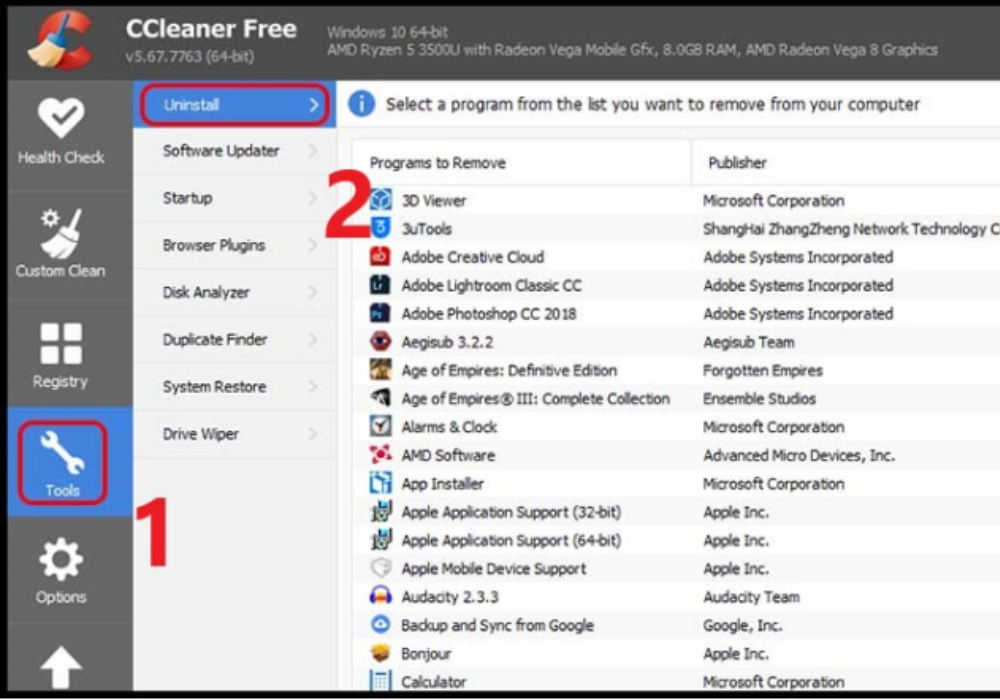 Hướng dẫn sử dụng phần mềm CCleaner