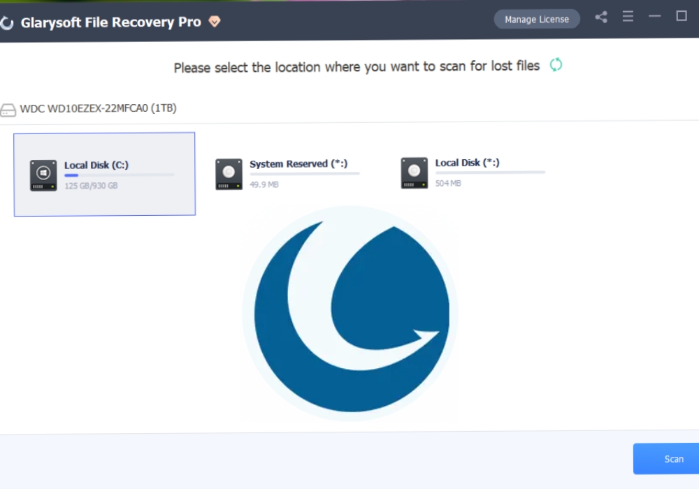 Phần mềm Glarysoft File Recovery Free
