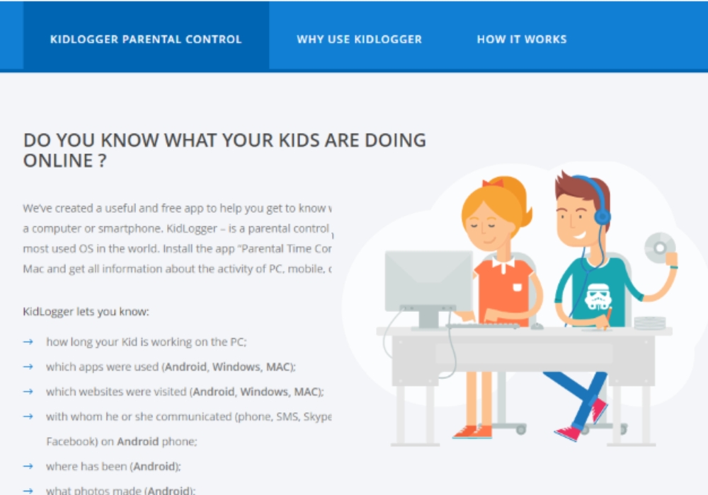 Phần mềm theo dõi máy tính Kidlogger
