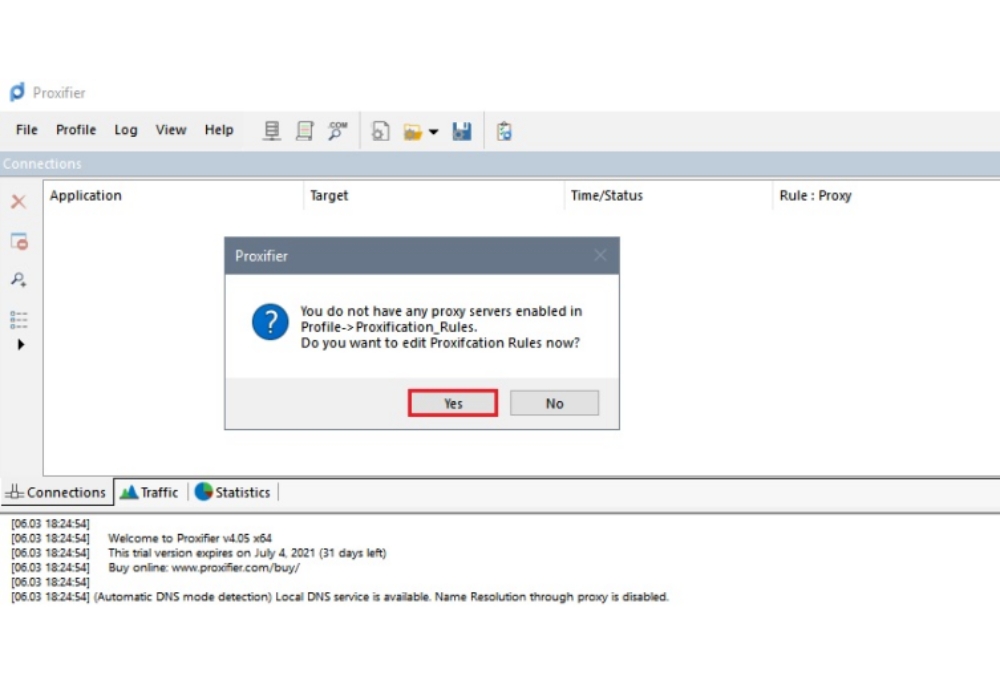 Ứng dụng Fake IP pc Proxifier