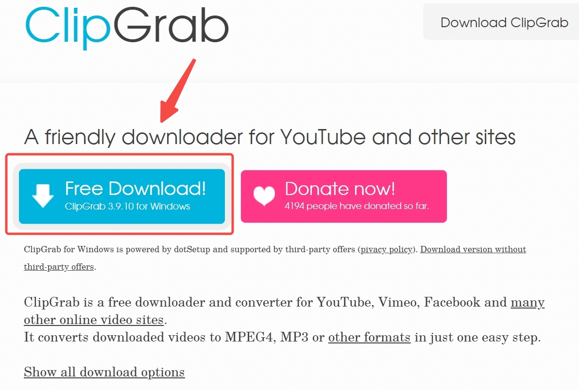 Phần Mềm Download Video Cho Android - ClipGrab