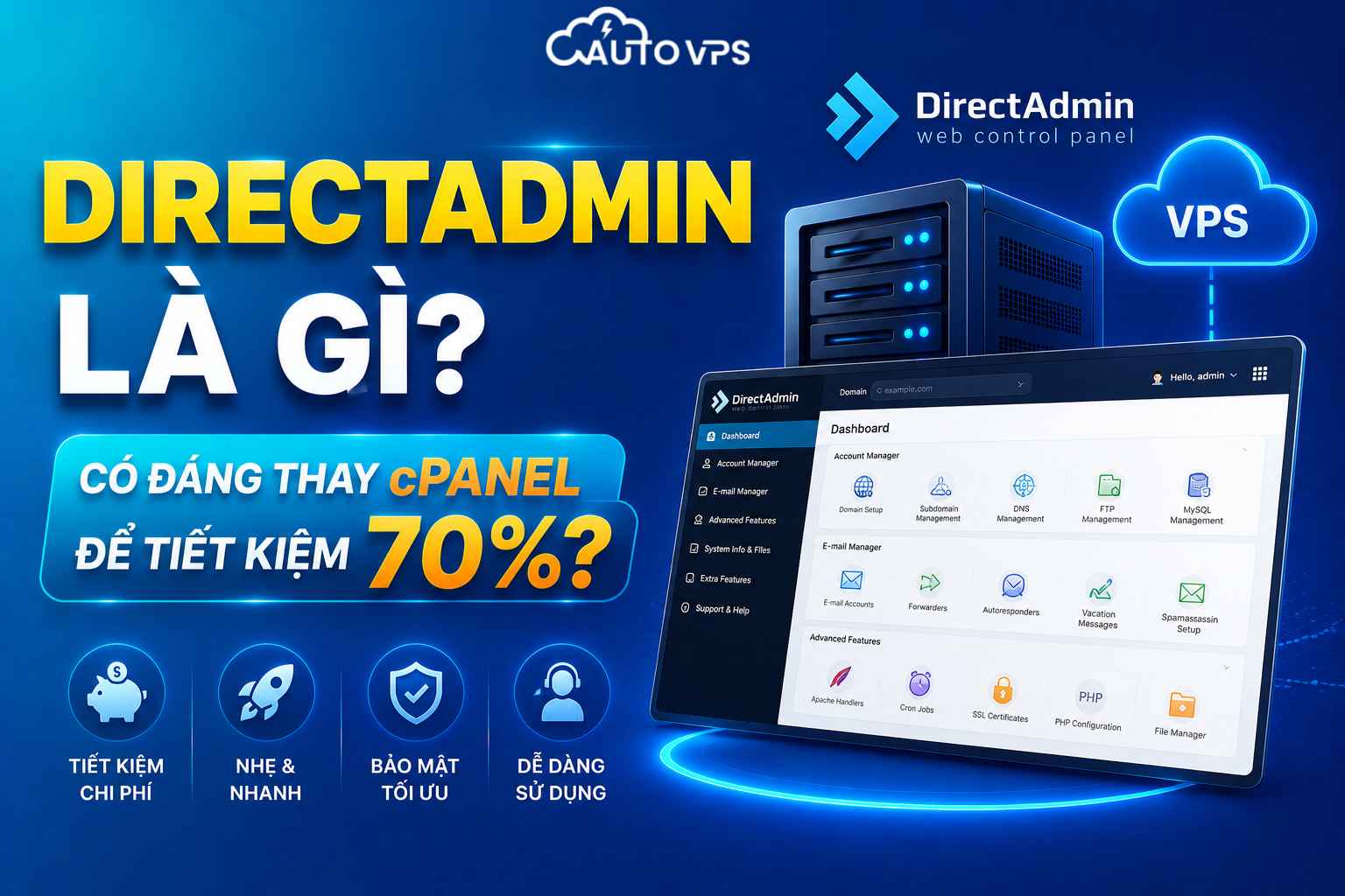 DirectAdmin Là Gì? Có Đáng Thay cPanel Để Tiết Kiệm 70%?