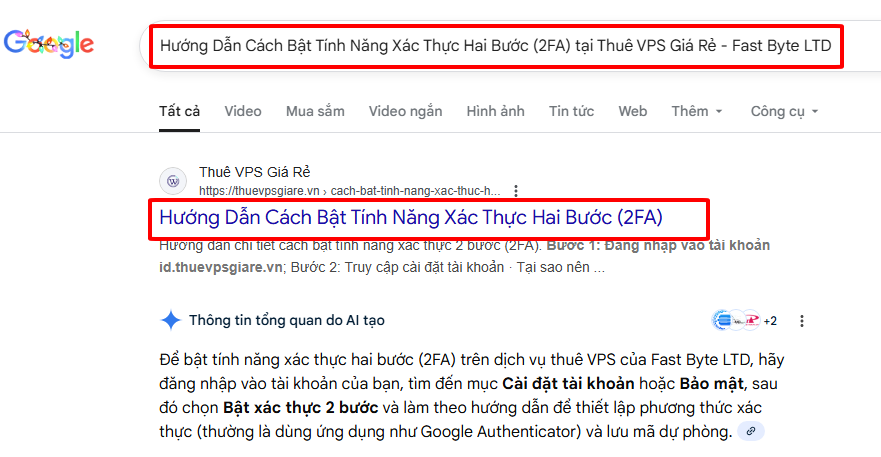Tìm kiếm hướng dẫn bằng Google
