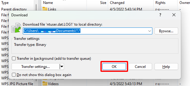Download tệp từ máy chủ