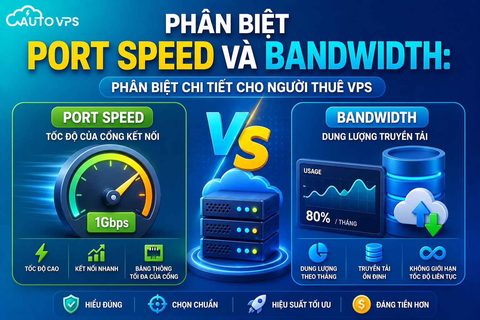 Phân Biệt Port Speed & Bandwidth: Phân Biệt A-Z Cho Người Thuê VPS
