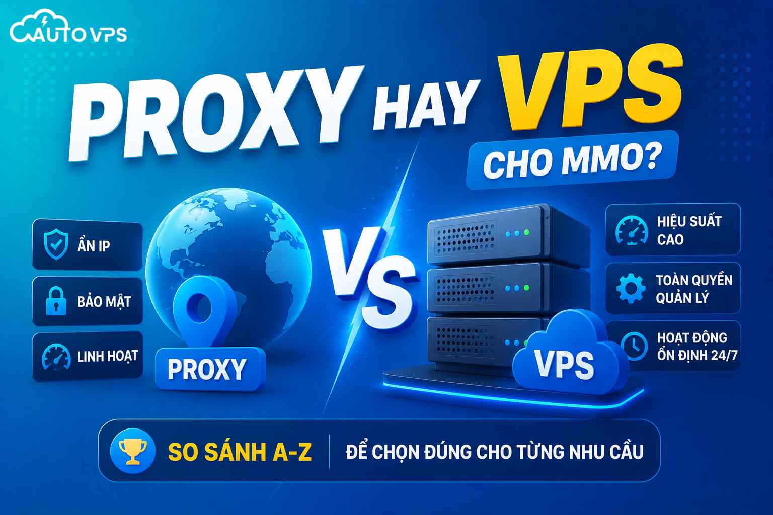 Proxy Hay VPS Cho MMO? So Sánh A-Z Để Chọn Đúng Cho Từng Nhu Cầu