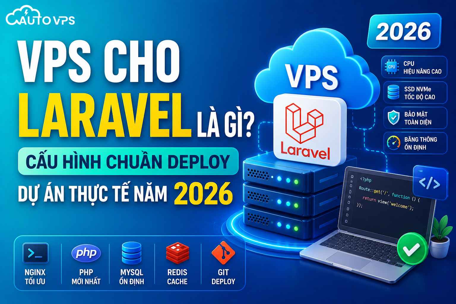 VPS Cho Laravel Là Gì? Cấu Hình Chuẩn Deploy Dự Án Thực Tế Năm 2026