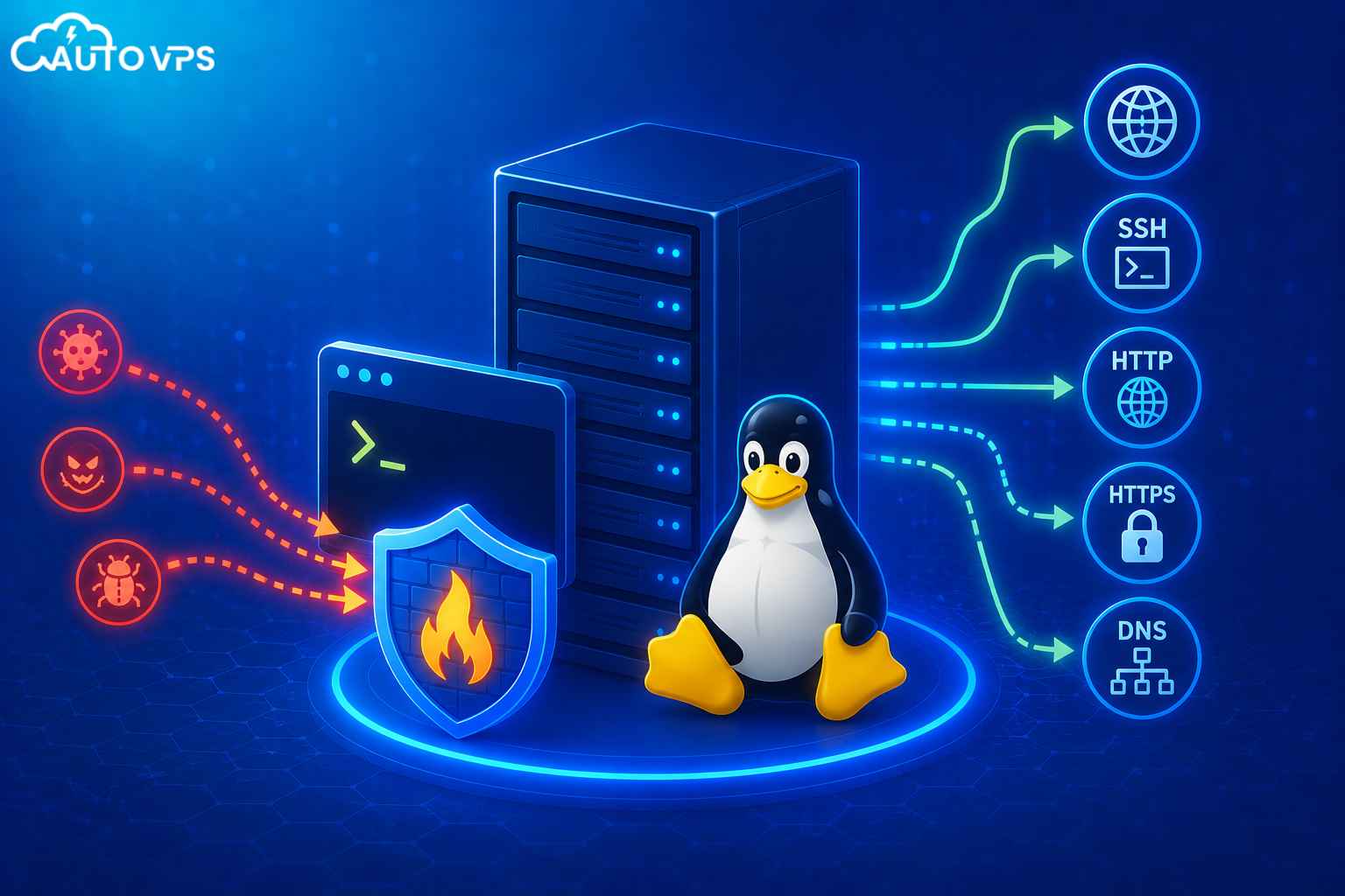 cách mở port trên VPS Linux