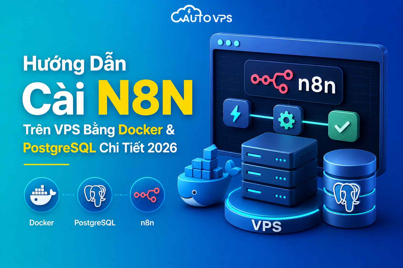 Hướng Dẫn Cài N8N Trên VPS Bằng Docker & PostgreSQL Chi Tiết 2026