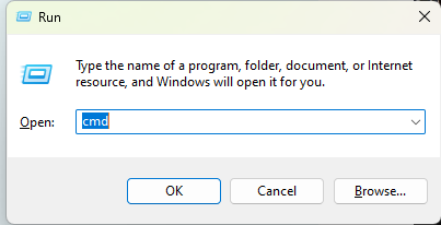 Mở Command Prompt trên windows